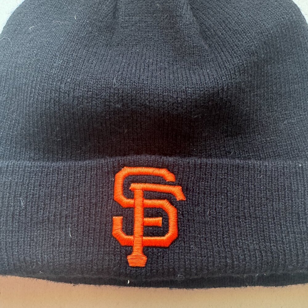47 Brand San Francisco Knit Beanie Unisex Size O/S Black Orange - Picture 3 of 7